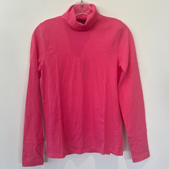 NWT J. Crew Tissue Turtleneck. Tropical Azalea Pink. Women’s Small - Picture 2 of 7